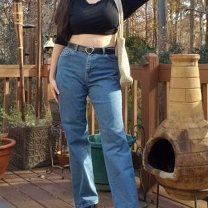 Vintage 90s wide leg mom jeans size 12